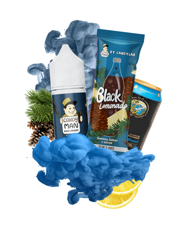 Жидкость CANDYMAN Strong Salt Ultra - Black Lemonade (лимонад байкал с пихтой) 30 мл (20 мг Ultra)